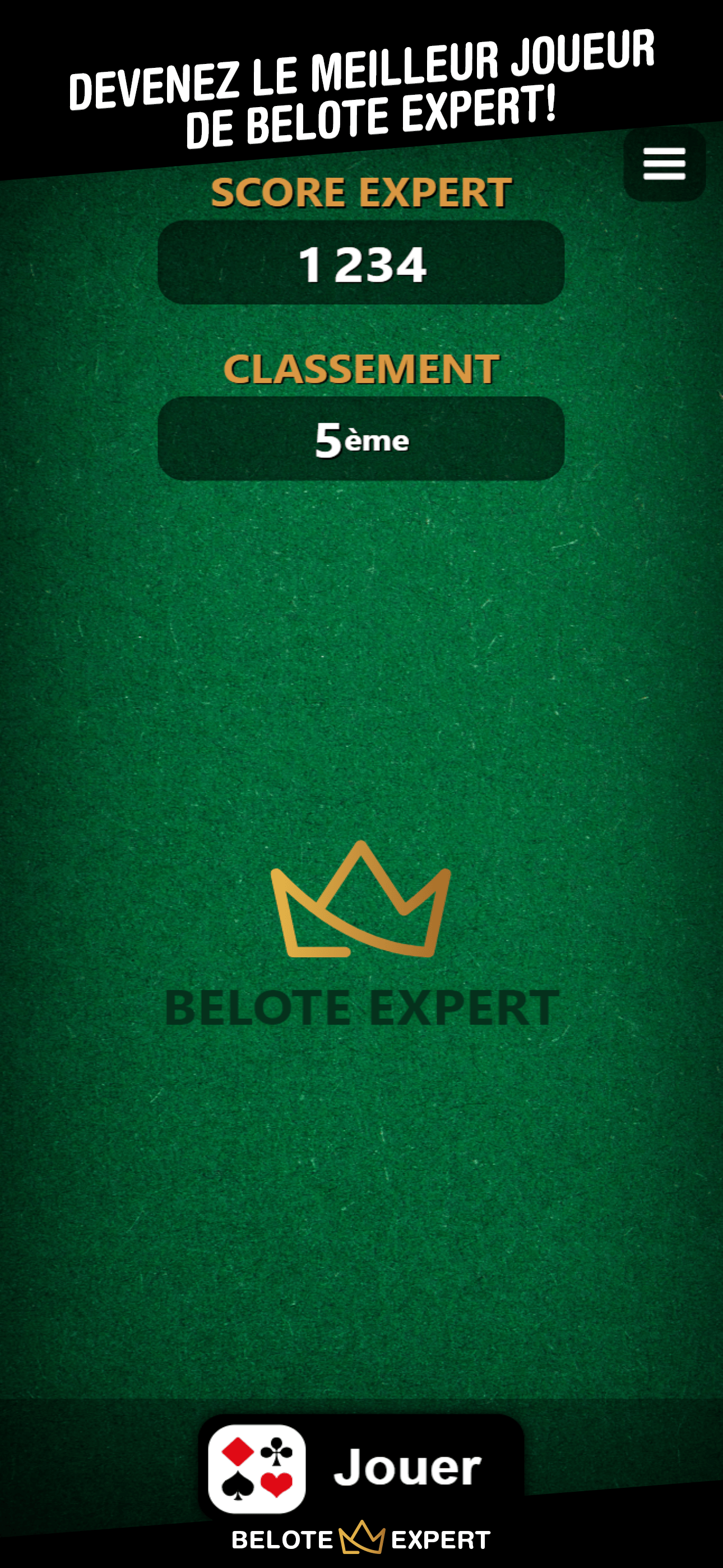 classement des joueurs de belote